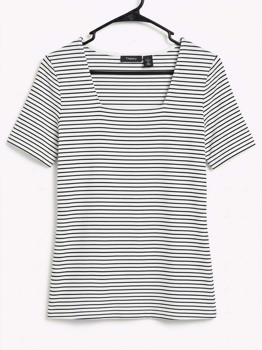 Tahari Striped Square Neck Top
